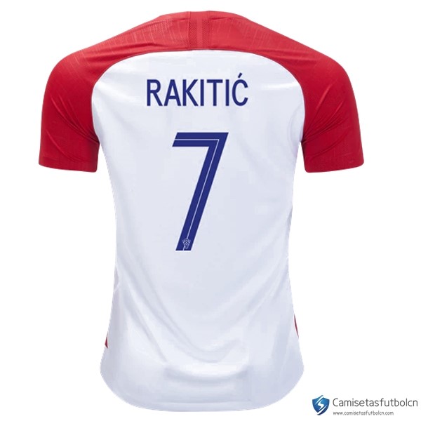 Camiseta Seleccion Croatia Primera equipo Rakitic 2018 Rojo